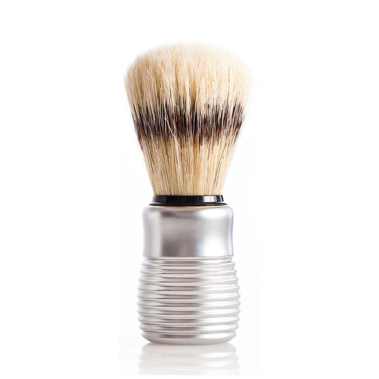 European Soaps Men's Shave Brush with Aluminum Handle